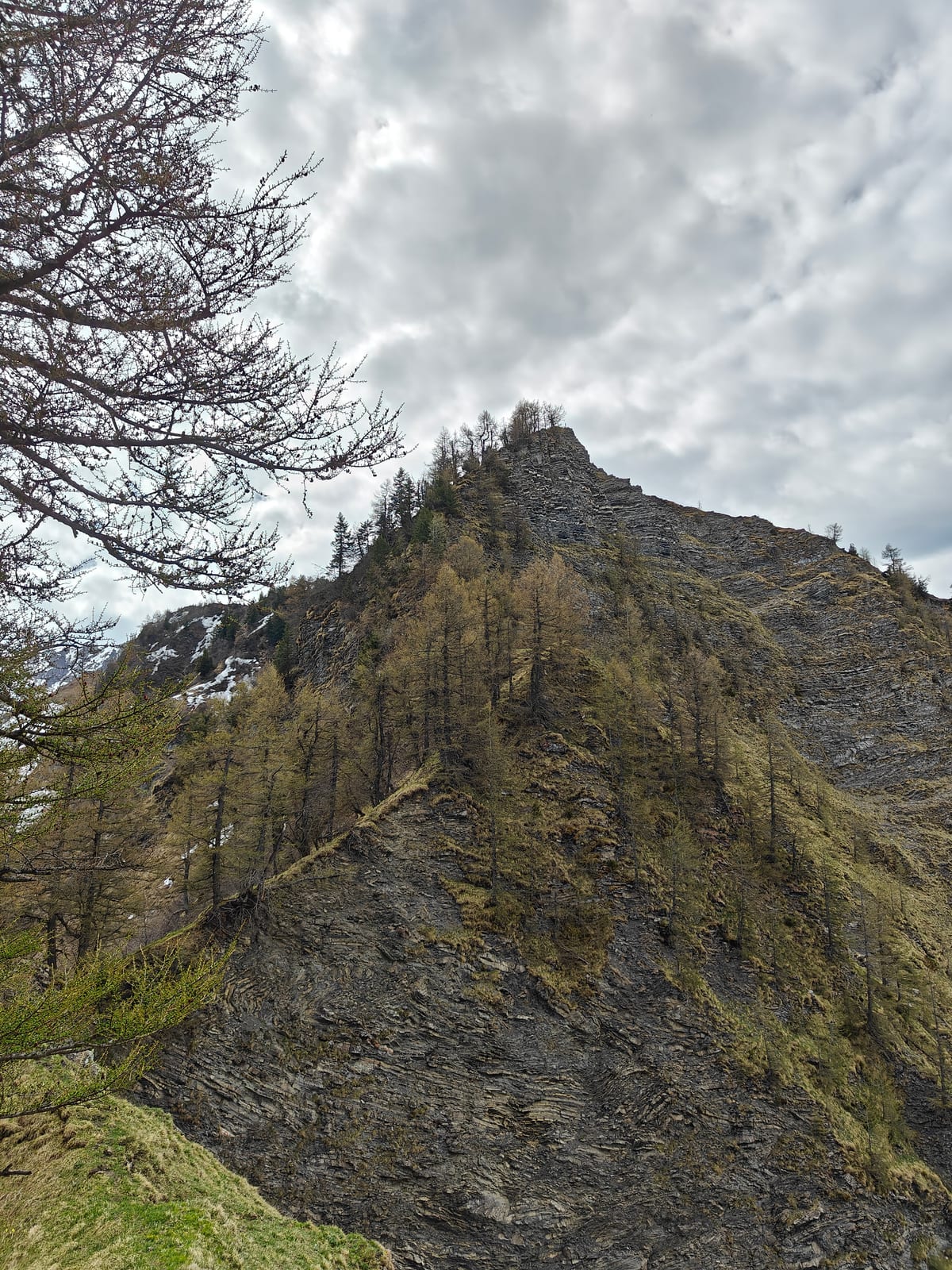 Looking back at Mittlerspitz from the saddle between the two summits